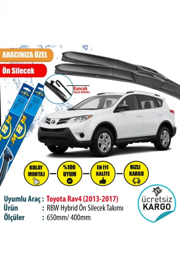 Rbw Toyota Rav4 2013-2017 Hybrid Ön Silecek Takımı ürün görseli 1