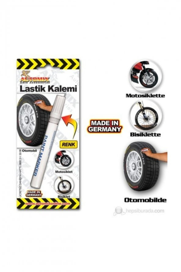 Automix Oto Lastik Kalemi Beyaz ürün görseli 1