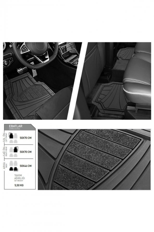 PROMATS Kia Pride 2011 Sonrası Star Paspas Bej - Resim 3
