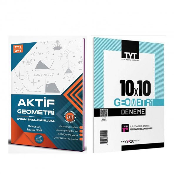 Aktif TYT AYT Geometri 0 dan Başlayanlara ve Marka Geometri Deneme Seti 2 Kitap ürün görseli 1