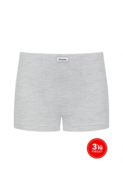 Erkek Modal Boxer 3'lü Paket - Melanj ürün görseli 1