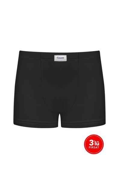 Erkek Modal Boxer 3'lü Paket - Siyah ürün görseli 1