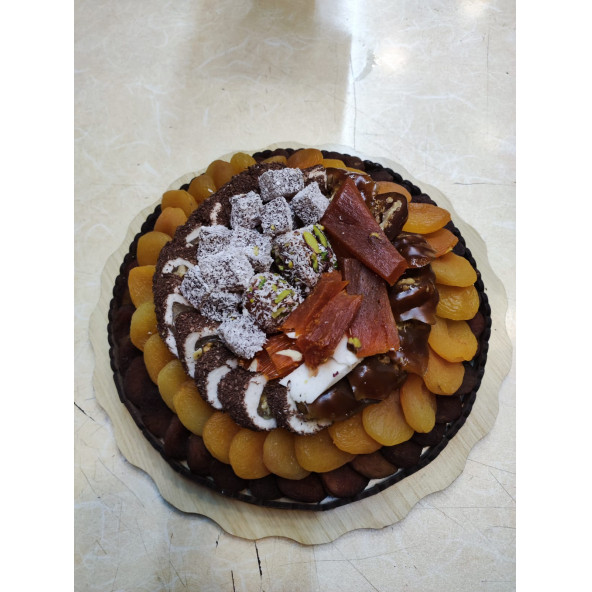 Öz Altın Kayısı 30 Cm Hediyelik Katlı Sepet 1600 GR ürün görseli 1