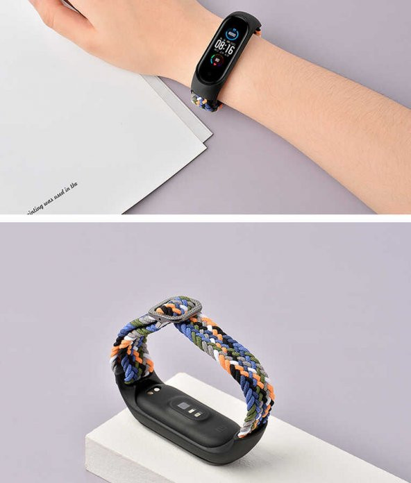 Xiaomi Mi Band 5 KRD-49 Örgü Kordon - Resim 9
