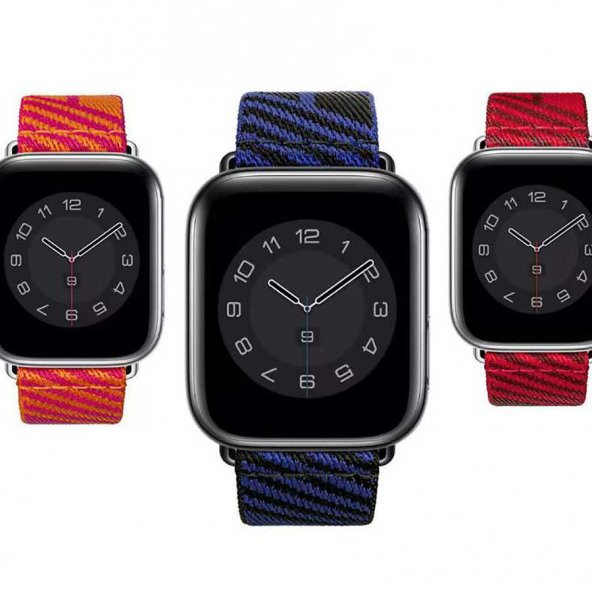 Apple Watch 44mm KRD-51 Hasır Kordon - Resim 7