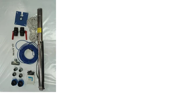 Impo Sk 404/10 1HP Krom Başlıklı  15 MT Yassı Kablolu ve Panolu 30 mt Halatlı Çift Vanalı Akıtma Başlıklı Monofaze Takım Dalgıç Pompa ürün görseli 1