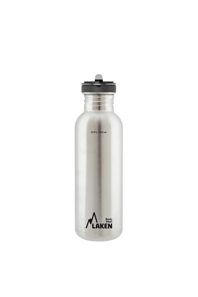 Laken Çelik 18/8 Flow Basic Şişe 0,75L - Çelik LKBSF75 ürün görseli 1