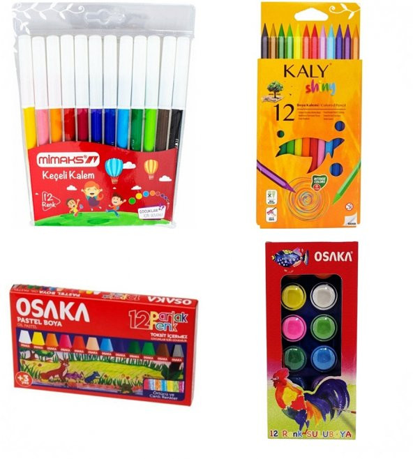 Osaka Öğrenci 4Lü Boyama Seti ürün görseli 1
