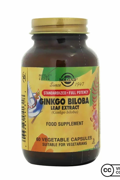 Solgar Ginkgo Biloba Leaf Extract 60 Kapsül - Resim 3
