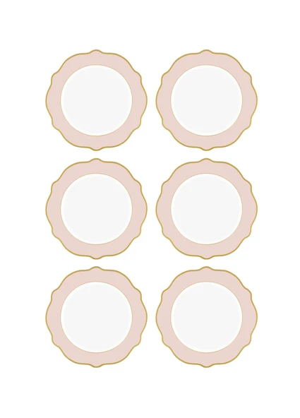 The Mia Jaswely Pasta Tabağı 6 Parça Pembe 21 Cm ürün görseli 1