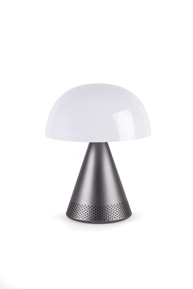 Lexon Mina L Led Lamba ve  Bluetooth Hoparlör Metalik Gri ürün görseli 1