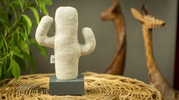 Kayigo Gri Woody Üçlü Ofis Seti- Bej Kaktüs ürün görseli 1