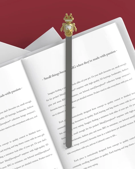 Robot Kitap Ayracı Gold - Resim 3