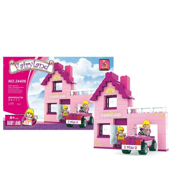 Ausini-Asya Brick 24406 Fairyland Serisi, Arabalı Şato 159 Parça ürün görseli 1