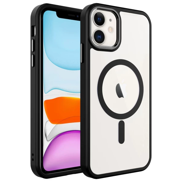 Gpack Apple iPhone 11 Kılıf Wireless Şarj Özellikli Buttom Magsafe Silikon Kapak ürün görseli 1