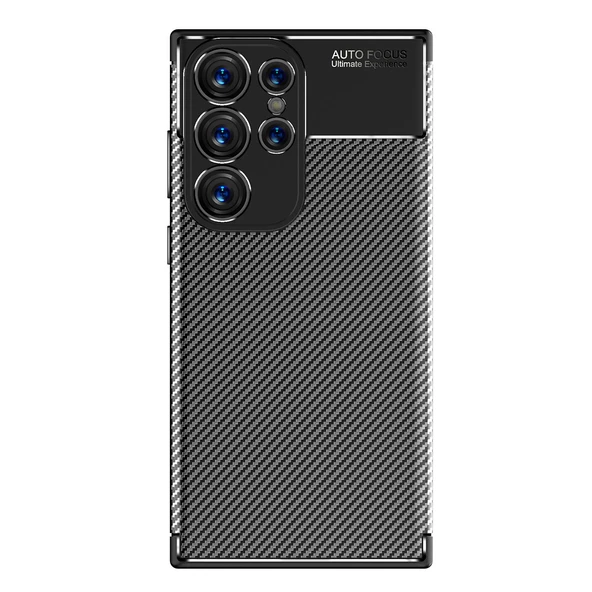 Gpack Samsung Galaxy S23 Ultra Kılıf Negro Karbon Kamera Korumalı Silikon Lüx ürün görseli 1