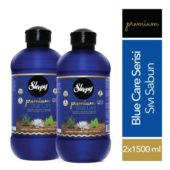 Sleepy Premium Blue Care Serisi Sıvı Sabun 2x1500 ml ürün görseli 1