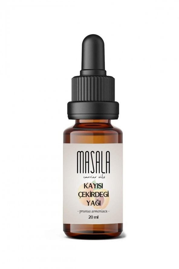Masala Saf Kayısı Çekirdeği Yağı 20 ml. (Apricot Kernel Oil)  Soğuk Pres ürün görseli 1