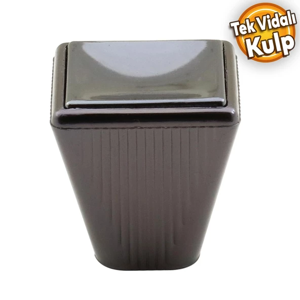 Fonte Düğme Dolap Dolabı Çekmece Kulpu Kulpları Kulbu Plastik Füme Tek Vidalı Kulp Mobilya Mutfak ürün görseli 1