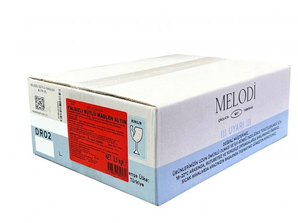 Melodi Çikolata Yaldızlı Sütlü Madlen Altın 2,5 KG ürün görseli 1