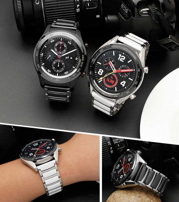 Gear S3 (22mm) Seramik Metal Kordon - Resim 12