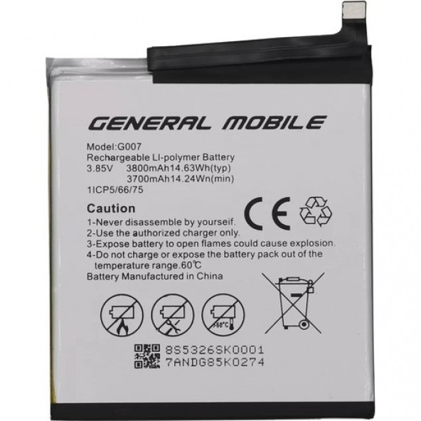 General Mobile Discovery GM9 Pro Batarya G007 Soketli Uyumlu Servis Ürünü Yedek Batarya ürün görseli 1