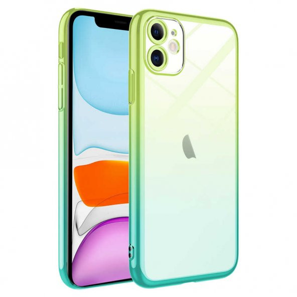 Apple iPhone 11 Kılıf Parlak Renk Geçişli Kamera Korumalı Zore Senkron Kapak ürün görseli 1