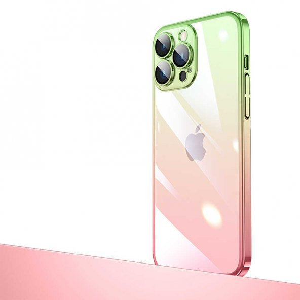 Apple iPhone 12 Pro Max Kılıf Parlak Renk Geçişli Kamera Korumalı Zore Senkron Kapak ürün görseli 1