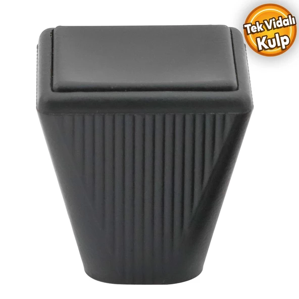 Fonte Düğme Kulp Mobilya Mutfak Dolap Dolabı Çekmece Kulpu Kulpları Kulbu Plastik Siyah Tek Vidalı ürün görseli 1