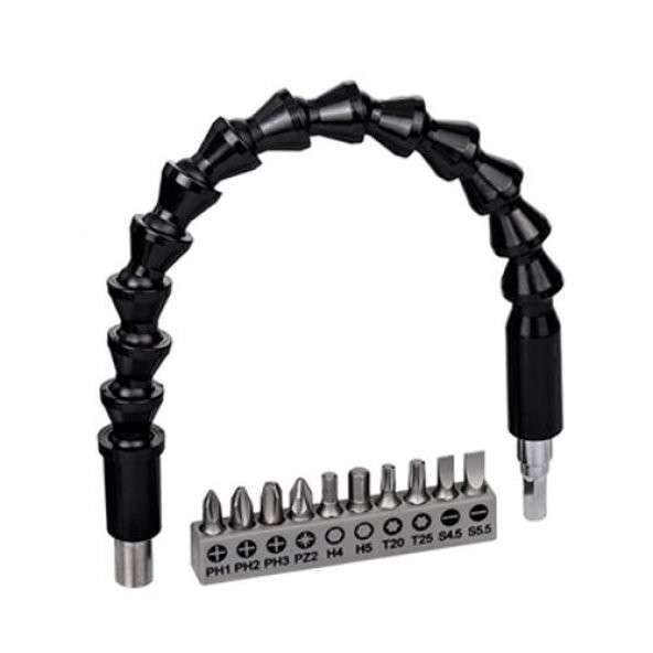 Bosch 10 Parça Vidalama+Uzatma Adaptörü 30 Cm. 2.608.522.377 ürün görseli 1