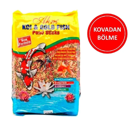 Ahm Koi Goldfish Mix Pond Sticks Balık Yemi (KOVADAN BÖLME) 50 Gr ürün görseli 1