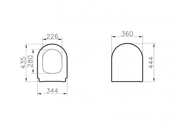 VitrA Zentrum Round Yavaş Kapanır Klozet Kapağı Beyaz 127-003-009 ürün görseli 1
