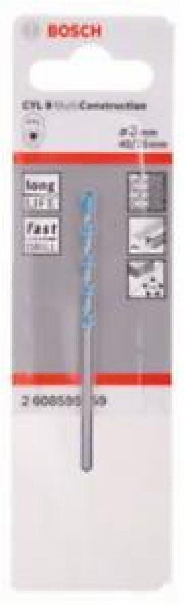 BOSCH CYL-9 MC Çok Amaçlı Matkap Ucu 3*70 mm 2.608.595.359 ürün görseli 1