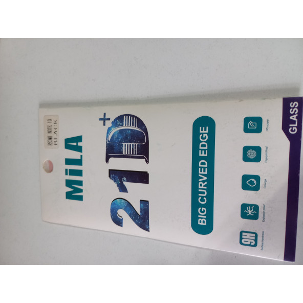 ASLANTİC XİAOMI NOTE 10 SİYAH 21D CAM KORUYUCU ürün görseli 1