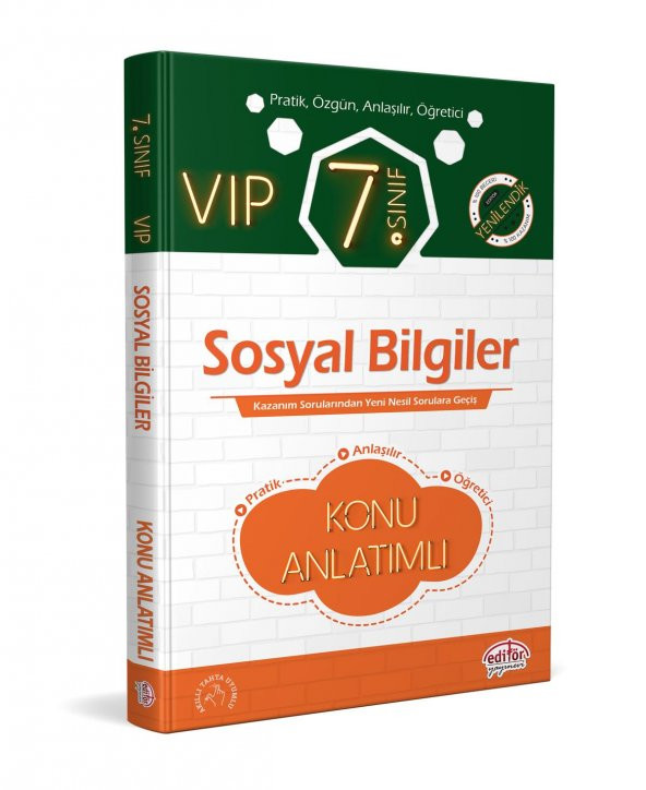 7.Sınıf VIP Sosyal Bilgiler Konu Anlatımlı Editör Yayınları ürün görseli 1