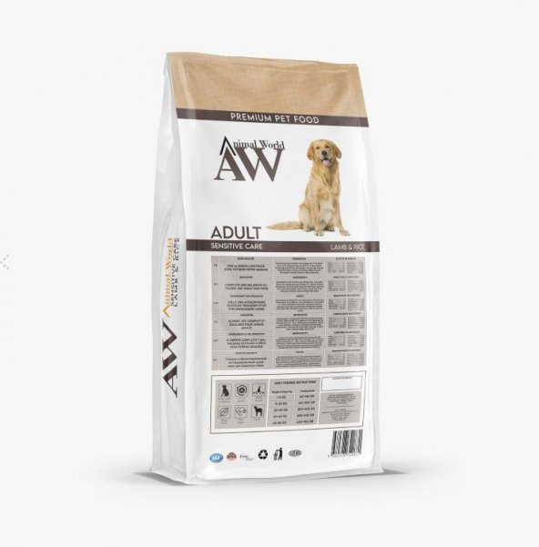 Animal World Kuzu Etli ve Pirinçli Yetişkin Köpek Maması 15 Kg ürün görseli 1