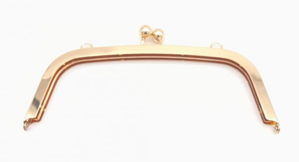 Angel Çanta Aksesuar 21.5 Cm Light Gold Oval Köşe Çanta Klipsi Çanta Bursu ürün görseli 1