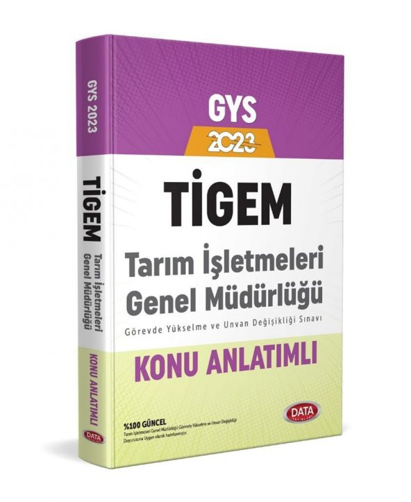 2023 Tarım İşletmeleri Genel Müdürlüğü TİGEM GYS Konu Anlatımı Data Yayınları ürün görseli 1