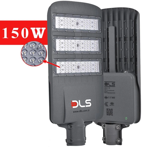 150W Led Yol Sokak Armatür DLS Park Bahçe Çevre Site Bina Dış Mekan Lamba Aydınlatma Ledli Sokak Armatürü ürün görseli 1