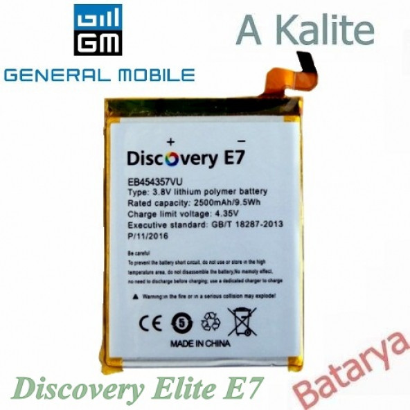 General Mobil Discovery Elite E7 Batarya Discovery E7 Uyumlu Yedek Batarya ürün görseli 1