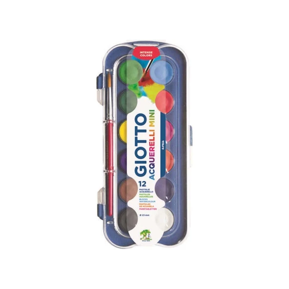 Giotto Sulu Boya Acquarell Blocks 23 mm 12 Renk Sulu Boya ürün görseli 1