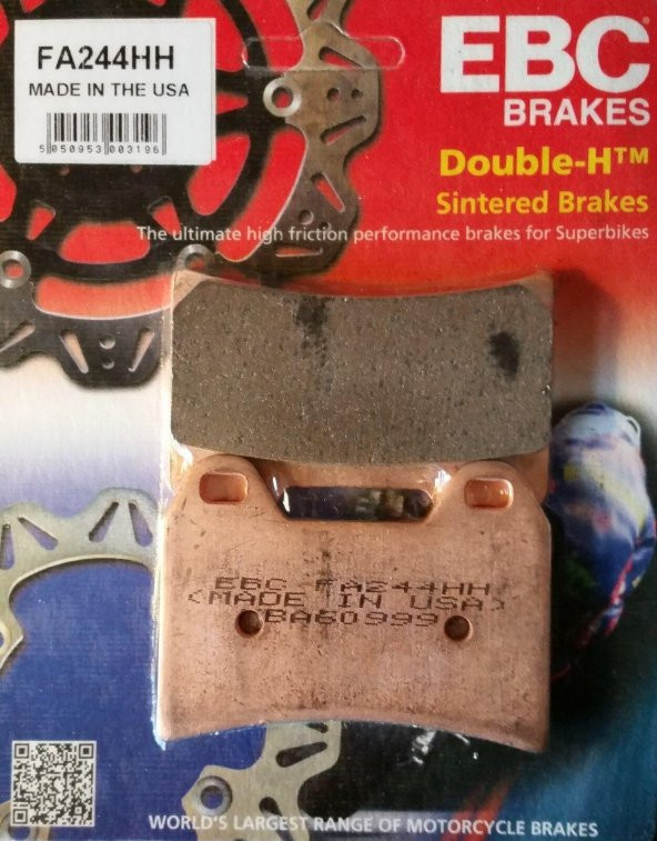 Ebc Fa244Hh 2011-2016 Ducati Streetfighter 848 Uyumlu Ön Fren Balatası Sinterli Balata ürün görseli 1