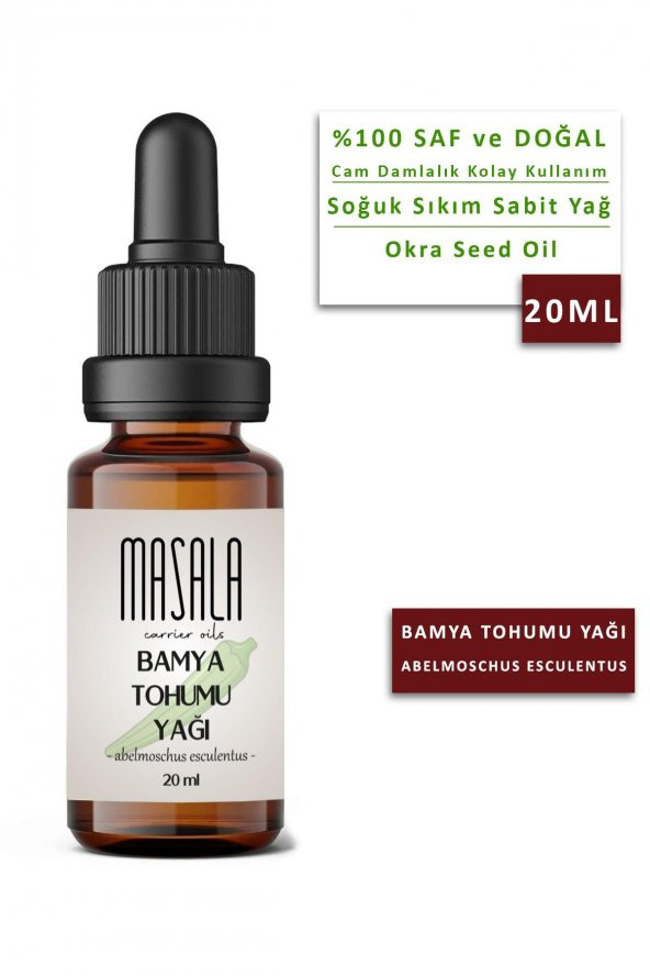 Masala Bamya Tohumu Yağı 20 ml. (Okra Seed Oil) ürün görseli 1