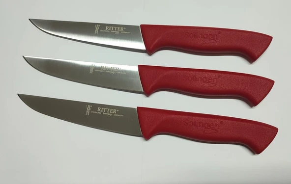 SOLİNGEN GÜNLÜK KULLANIM BIÇAĞI KIRMIZI 4 ADET '' 13 cm ürün görseli 1