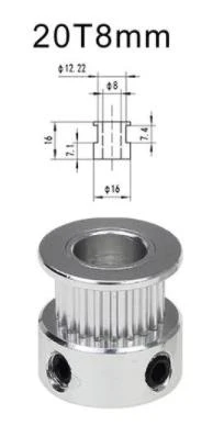 8mm Gt2 Kasnak (20 Diş) - Resim 4