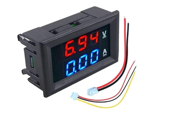 Dijital Voltmetre Dijital Ampermetre DC 100V 10A ürün görseli 1