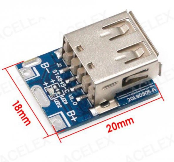 Powerbank Şarj Devresi - 5V 1A Charger Modül ürün görseli 1