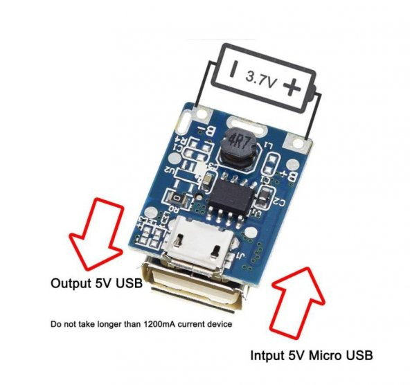 Powerbank Şarj Devresi - 5V 1A Charger Modül - Resim 2