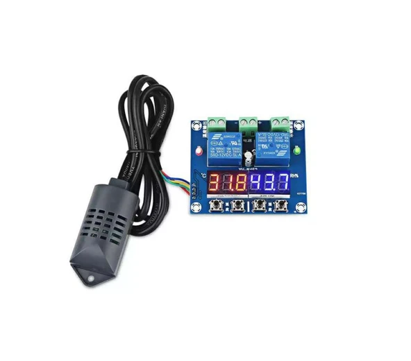 XH-M452 2 Kanal Röleli Termostat Sıcaklık  Nem Kontrol DC 12 V 10A ürün görseli 1
