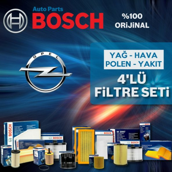 Opel Meriva A 1.6 Bosch Filtre Bakım Seti 2003-2006 ürün görseli 1